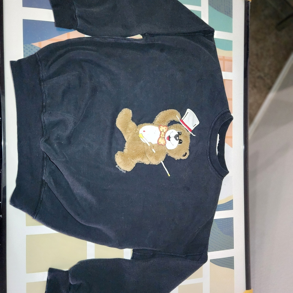 Black Bear Embroidered Women's Sweater